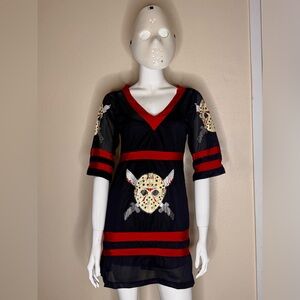 Friday the 13th Jason Voorhees black hockey jersey dress